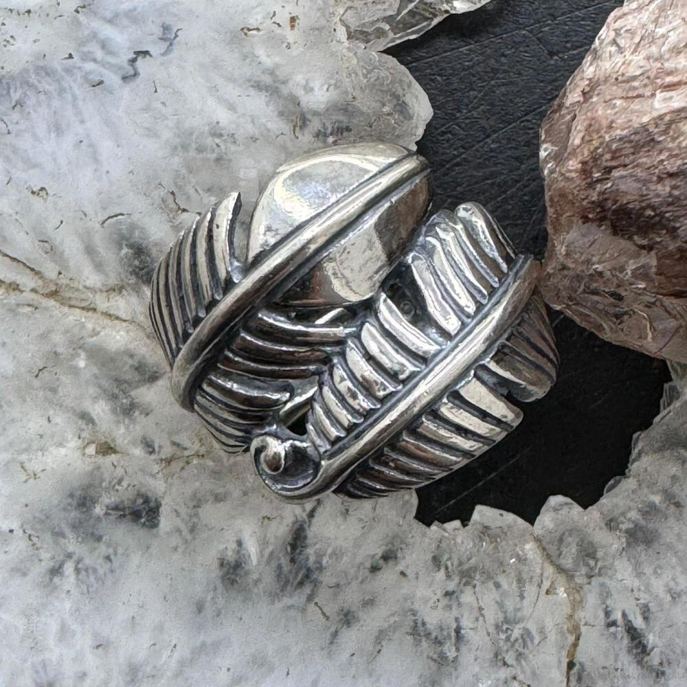 Carolyn Pollack Sterling Wrap Around Feather Ring For Women with Size Variety